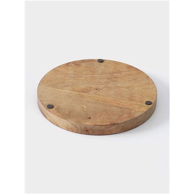 Клош стеклянный, 24×24×18.5 см, дерево