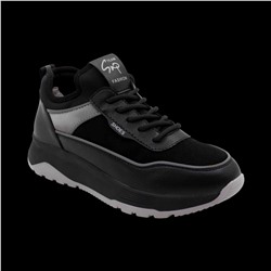 Кроссовки из натуральной кожи MS-S242 черные