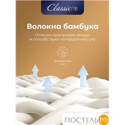 CLASSIC by T БАМБУК В ХЛОПКЕ 160*200,1пр,хлопок-тик/бамбук/полиэф.вол