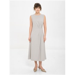 Платье без рукавов бежевое