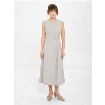 Платье без рукавов бежевое