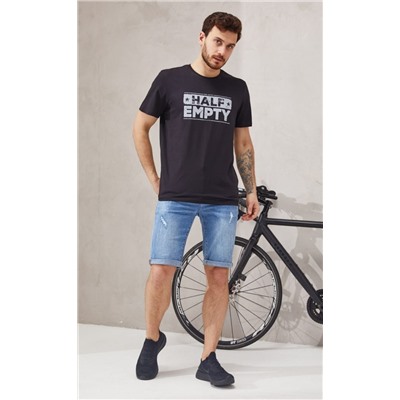 Шорты джинс F111-0960 middle blue