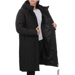 1120 BLACK Пальто зимнее облегченное женское (холлофайбер 150 гр.)