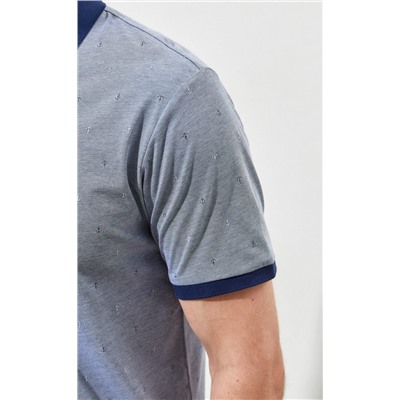 Футболка-поло F211-07-738 grey