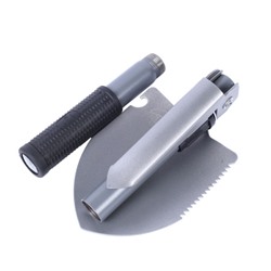 Лопата складная саперная ИРЕМЕЛЬ СПУТНИК-06 тол.1.5мм, дл.40см, лезвие 13x9.3см, термообр. углерод. сталь, 42-46°HRC, алюм. ручка, чехол/736829/уп30