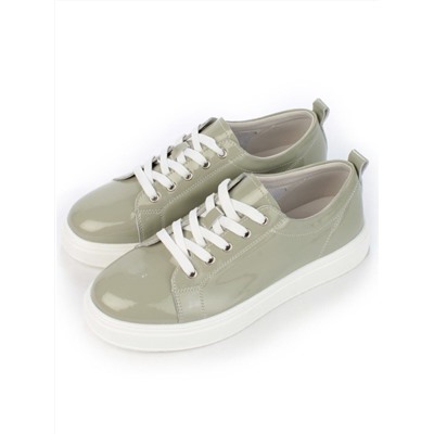 05-HY21-5D GRAY GREEN Кроссовки женские (натуральная кожа)