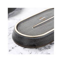 Блюдо Magistro Urban, 260 мл, 18×9.8×2.5 см, овальное, фарфор, серый
