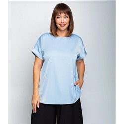 Блуза #ОКТ035001-1, светло-голубой