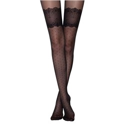 CONTE SEDUCTION Колготки женские в точку с имитацией чулок