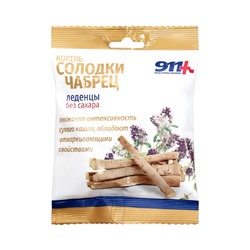 Леденцы 911 без сахара, корень солодки, чабрец, витамин С, 50 г