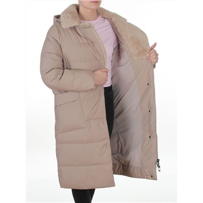 8806 BEIGE Пальто зимнее женское (200 гр. холлофайбер)