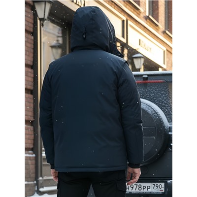 Куртка - жилетка трансформер 2 в 1 мужская зимняя темно-синего цвета 2409TS