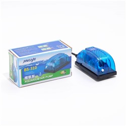 Компрессор для аквариума JINGYE BS-310, прозрачный корпус, 3 л/мин, 2,5 Вт
