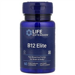 Life Extension, B12 Elite, 60 вегетарианских пастилок (1000 мкг в 1 пастилке)