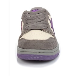 05-717-13 DARKGRAY/PURPLE Кроссовки женские (натуральная замша, натуральная кожа)