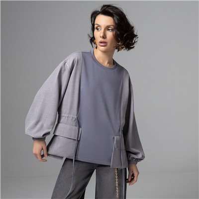 Свитшот дизайнерский, В котором удобно жить (серый)