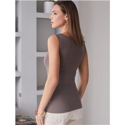 Топ облегающий из премиального хлопка с эластаном