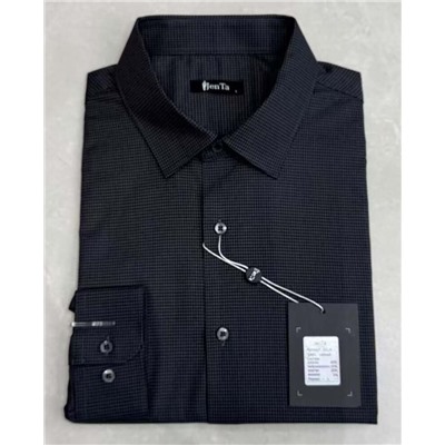 012J Мужская рубашка JenTa серая клетка