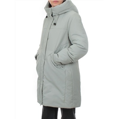 M-23169 GRAY/GREEN Пальто зимнее женское (верблюжья шерсть)