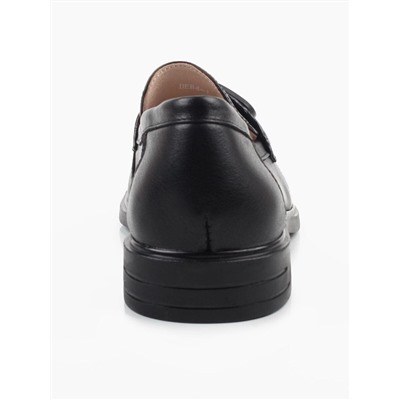 03-DEB4-1 BLACK Лоферы женские (натуральная кожа)