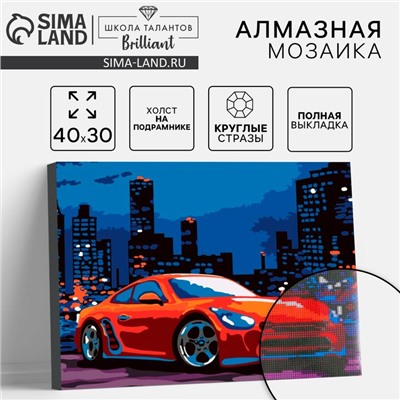 Алмазная мозаика с полным заполнением на подрамнике «Кар», 30 x 40 см
