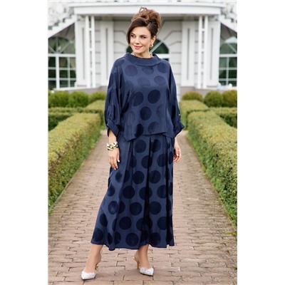 Блуза, брюки Vittoria Queen 25983 темно-синий