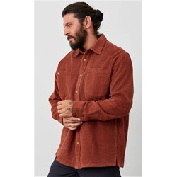 Рубашка вельвет F221-0470 terracotta