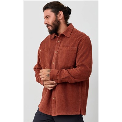 Рубашка вельвет F221-0470 terracotta