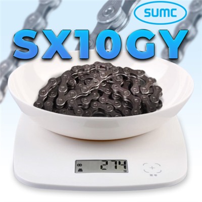 Велосипедная цепь SUMC 10 speed SX10GY 1/2"x11/128"/116L ГОСТ 30442-97 ISO 9633 /уп 50/