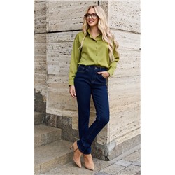 Джинсы утепленные женские F022-0125W navy