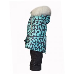 ﻿Комплект зимний для девочки Листок розовый NIKA Kids fashion