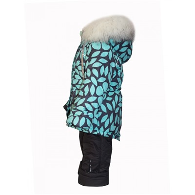 ﻿Комплект зимний для девочки Листок розовый NIKA Kids fashion