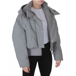 H24-033 GRAY Куртка пуховая зимняя женская (пух)