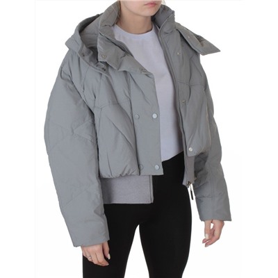 H24-033 GRAY Куртка пуховая зимняя женская (пух)