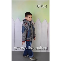 9063 Куртка на синтепоне Джинсовый/104