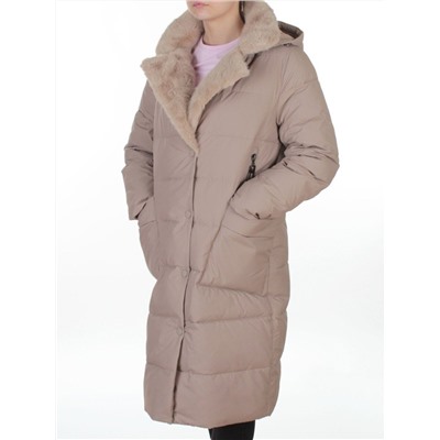 8806 BEIGE Пальто зимнее женское (200 гр. холлофайбер)