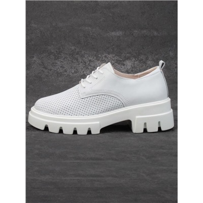 03-HY11-2D WHITE Полуботинки женские (натуральная кожа)