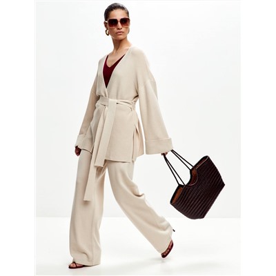 Брюки палаццо с карманами, Жемчужный