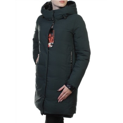FT-17 DK. GREEN Пальто женское зимнее (синтепон)
