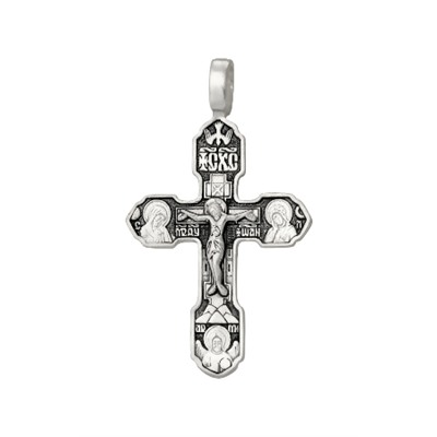 Крест из серебра литье частичное чернение