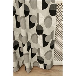 Комплект штор Neula, серый в круги (gris), 160*270 см (df-104136)