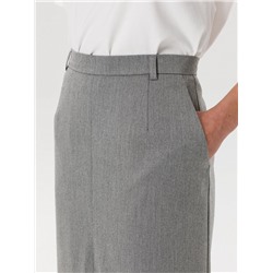 Юбка светло-серая с карманами