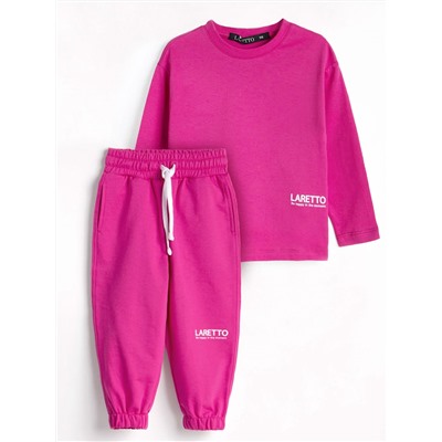 Фуфайка (футболка) с длинным рукавом+Брюки, Fuchsia Fedora 18-2330
