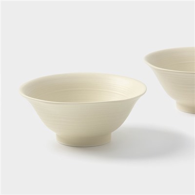 Салатники Magistro Jarwah Lugerne, 630 мл, 18×7.5 см, набор 2 шт., фарфор, молочные