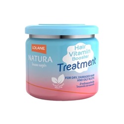 Маска для сухих и поврежденных волос с жирными корнями, Lolane Nature Hair Vitamin Booster Treatment 250 мл