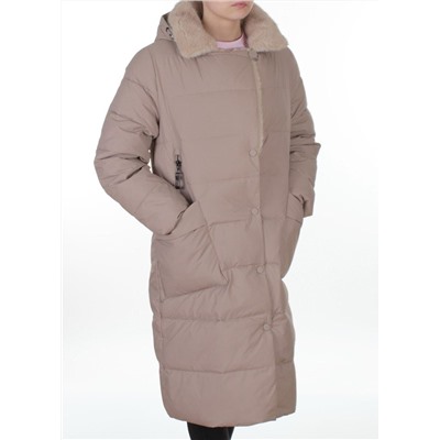 8806 BEIGE Пальто зимнее женское (200 гр. холлофайбер)