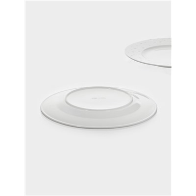 Тарелки Magistro Fray, набор 2 шт., d=26 см, фарфор, белые