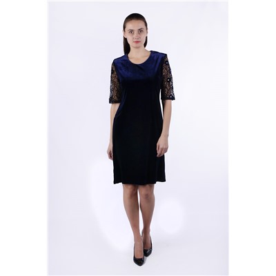 Женское платье миди бархатное 4045 размер 48, 50, 52, 54