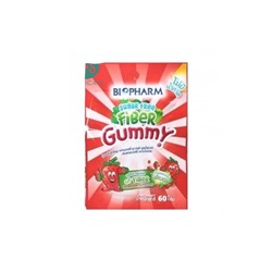 Жевательный мармелад "Клетчатка" со вкусом клубники без сахара Biopharm 60 гр