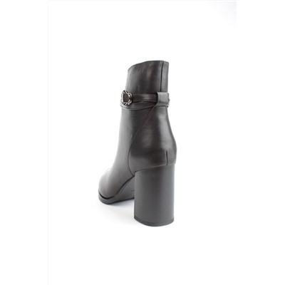 04-M3-L835 BLACK Ботильоны зимние женские (натуральная кожа, натуральный мех)
